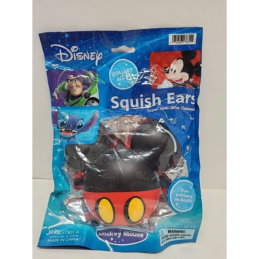 Disney Mickey Mouse‎ Squish Ears Super Soft Slow Release Stress Toys New